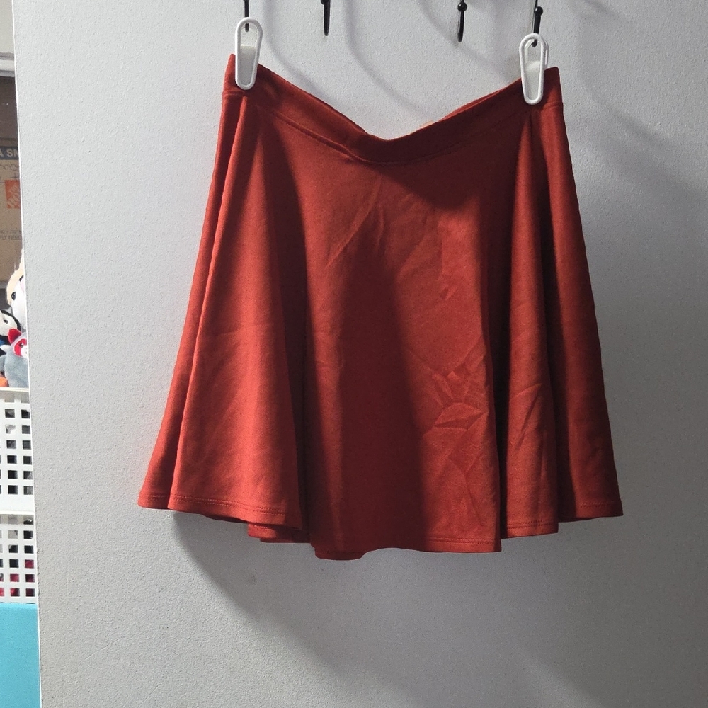 Chic Rust Skater Skirt